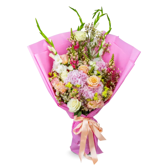 Bouquet of Hydrangeas, Roses & Gladioli